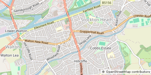 Map of Warrington