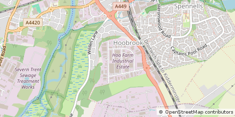 Map of Kidderminster, Worcestershire