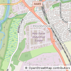 Map of Kidderminster, Worcestershire