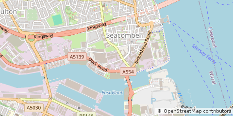 Map of Wallasey, Merseyside