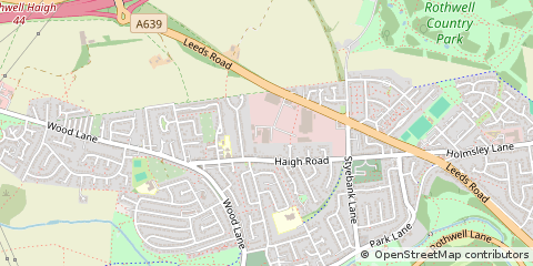 Map of Rothwell, Leeds, West Yorkshire