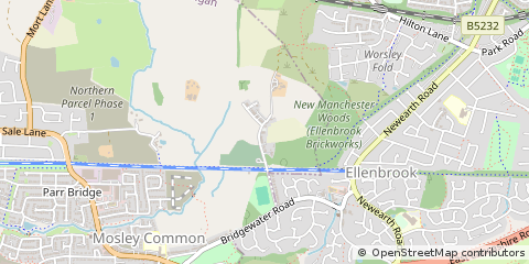 Map of Manchester, Lancashire