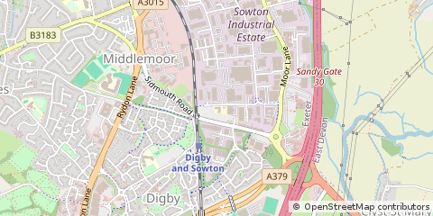 Map of Exeter, Devon