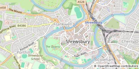 Map of Shrewsbury