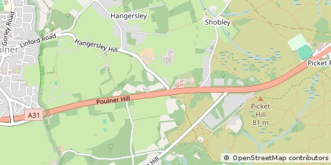 Map of Ringwood, Dorset