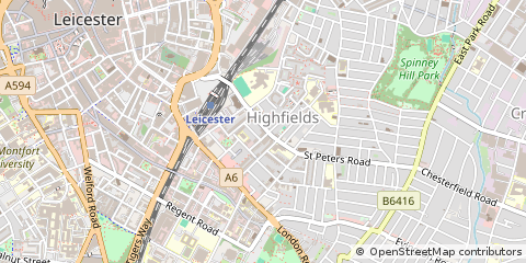 Map of Leicester