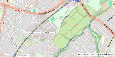 Map of Chessington, Surrey