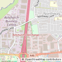 Map of Tewkesbury, Gloucestershire