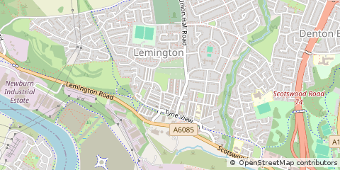 Map of Newcastle Upon Tyne, Tyne and Wear