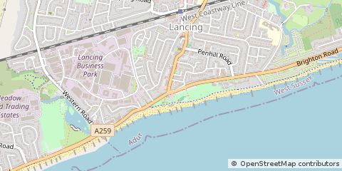 Map of Lancing