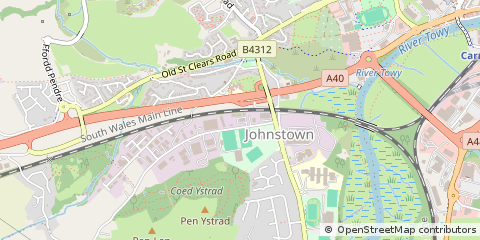 Map of Carmarthen