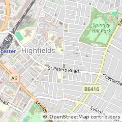 Map of Leicester