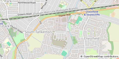 Map of Whitstable, Kent