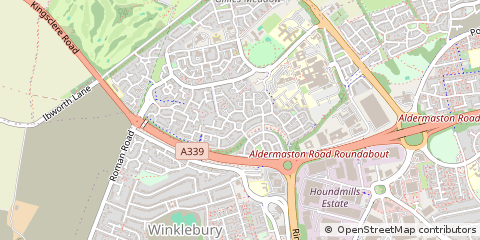 Map of Bassingstoke, Hampshire