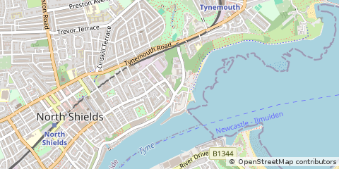 Map of North Shields