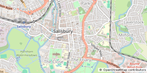 Map of Salisbury, Wiltshire