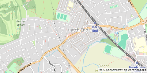 Map of Pinner, Middlesex