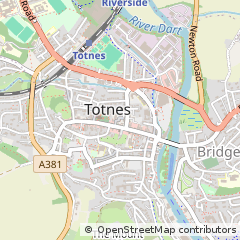 Map of Totnes, Devon