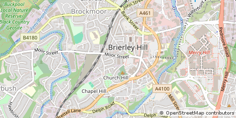 Map of Brierley Hill, West Midlands