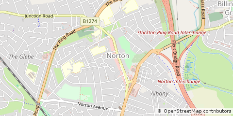 Map of Stockton-on-Tees, Durham