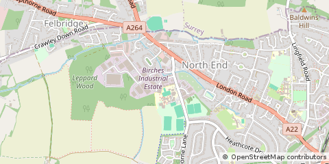Map of East Grinstead, West Sussex