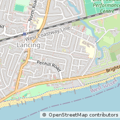 Map of Lancing, West Sussex