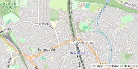 Map of Barnet, Hertfordshire