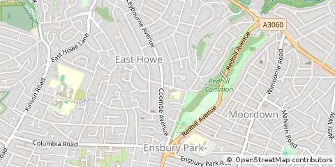 Map of Bournemouth, Dorset