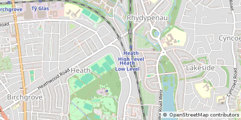 Map of Cardiff, South Glamorgan