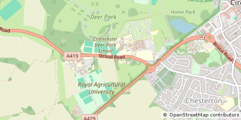 Map of Cirencester, Gloucestershire
