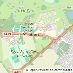 Map of Cirencester, Gloucestershire