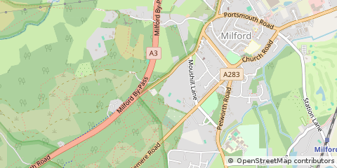 Map of Godalming, Surrey