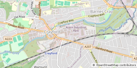 Map of Dartford, Kent