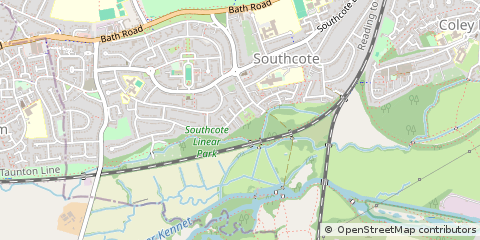 Map of Reading, Berkshire