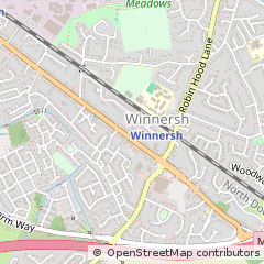 Map of Wokingham, Berkshire
