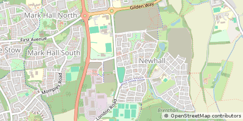 Map of Harlow, Essex