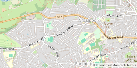 Map of South Yorkshire