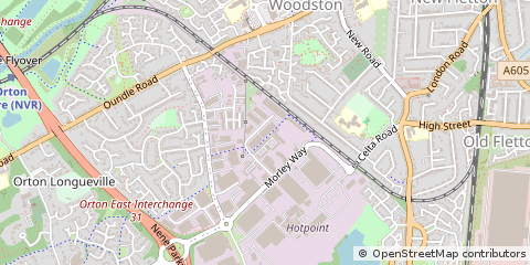 Map of Peterborough, Cambridgeshire