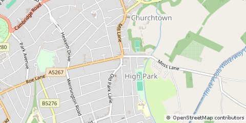 Map of Southport, Merseyside