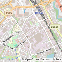 Map of Bolton, Lancashire