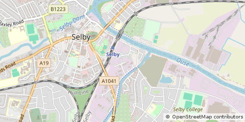 Map of Selby, North Yorkshire