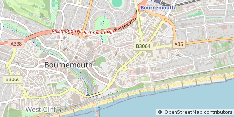 Map of Bournemouth, Dorset
