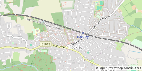 Map of Hockley, Essex