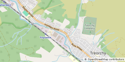 Map of Treorchy, MID Glamorgan