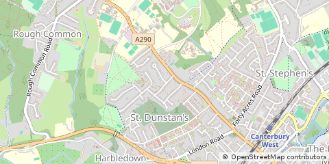 Map of Canterbury, Kent