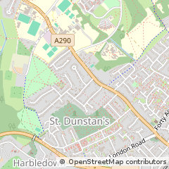 Map of Canterbury, Kent