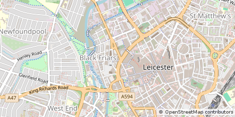 Map of Leicester