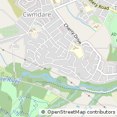 Map of Aberdare, Rhondda Cynon Taff