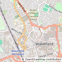 Map of Wakefield, West Yorkshire