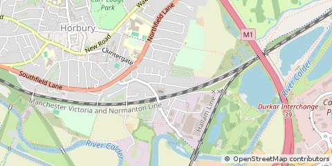 Map of Wakefield, West Yorkshire